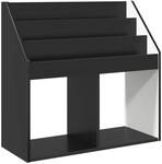 Vidaxl Kids Bookshelf Black 72.5 X 29.5 X 69 Cm Engineered Wood