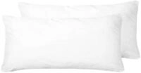 Kopfkissen Im 2er Set Wei&szlig; Mikrofaser-bezug 40 X 80 Cm Niedrig Mit
