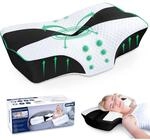 Ergonomisches Nackenkissen Mit Memory Foam, 60x40cm, F&uuml;r Seiten-, R&uuml;cken- &