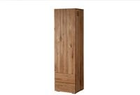 Massivmoebel24 - Schrank Wild-/zerreiche 50x43x180 Natur Ge&ouml;lt Frankfurt 113