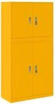 Aufbewahrungsschrank 2 Stk. Senfgelb 90 X 40 X 175 Cm Stahl Vidaxl