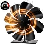 Relaxdays Kaminventilator, Ohne Strom, Ofenventilator, 8 Bl&auml;tter, Hbt: 18x17x10 Cm,