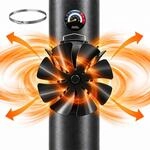 Relaxdays Kaminventilator, Ohne Strom, Magnetisch, 8 Bl&auml;tter, Hbt: 20x16x12,5...