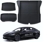 Kofferraummatten 3-teilig F&uuml;r Tesla Model 3 2024-2026 Allwetter Tpe Wasserdicht