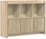 Vidaxl Sideboard Sonoma Oak 98.5 X 33 X 80 Cm Engineered Wood