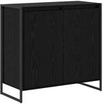 Vidaxl Side Cabinet Black Oak 79 X 36 X 75 Cm Engineered Wood