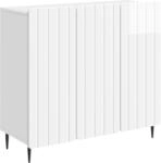 Vidaxl Sideboard High Gloss White 89 X 34.5 X 82 Cm Engineered Wood