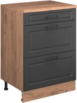Erweiterungskommode Rion, Anthrazit Landhaus/goldkraft Eiche, 60 X 46 Cm Ohne