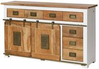 Sideboard Mango 150x45x90 Wei&szlig; Lackiert Railway 520