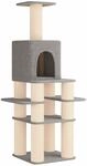 Vidaxl Cat Tree With Sisal Scratching Posts Light Grey 180 Cm