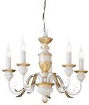 Ideal Lux - Firenze - 5 Leichte Kronleuchter Elfenbein, Gold Finish, E14