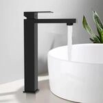 Waschtischarmatur Schwarz Matt, Hoher Wasserhahn F&uuml;r Aufsatzwaschbecken,