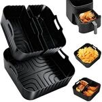 3er Set Silikonform Hei&szlig;luftfritteuse 2x 3.1l + 6.2l, Wiederverwendbar,