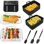 7-teiliges Zubeh&ouml;r F&uuml;r Hei&szlig;luftfritteusen, Silikon-eins&auml;tze &