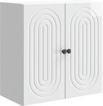 Wandschrank 59 X 31 X 60 Cm Holzwerkstoff Hochglanz-wei&szlig; Vidaxl