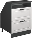 Dachschr&auml;genschrank Rion, Wei&szlig; Landhaus, 60 X 81.6 Cm Mit 2 Schubladen,