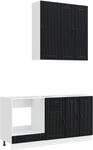 K&uuml;cheneinheit Lucca 5 Stk. Schwarz Holzwerkstoff Vidaxl