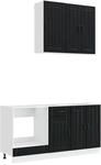 Vidaxl Kitchen Unit Lucca 5 Pcs Black Engineered Wood