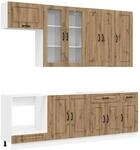 K&uuml;cheneinheit Kalmar 8 Stk. Artisan-eiche Holzwerkstoff Vidaxl