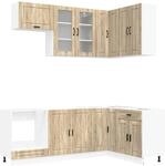 K&uuml;cheneinheit Porto 8 Stk. Sonoma-eiche Holzwerkstoff Vidaxl
