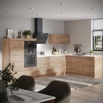Eckk&uuml;che Fame-line, Goldkraft Eiche/goldkraft Eiche, 347 X 207 Cm Ohne
