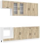 K&uuml;cheneinheit Kalmar 8 Stk. Sonoma-eiche Holzwerkstoff Vidaxl