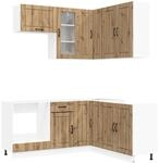 K&uuml;cheneinheit Lucca 8 Stk. Artisan-eiche Holzwerkstoff Vidaxl