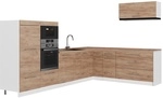 Eckk&uuml;che Fame-line, Goldkraft Eiche/wei&szlig;, 327 X 227 Cm, Ap Eiche, Vicco