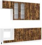 K&uuml;cheneinheit Kalmar 8 Stk. Ger&auml;ucherte Eiche Holzwerkstoff Vidaxl