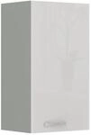 K&uuml;chen Preisbombe - K&uuml;che H&auml;ngeschrank 40 Bianca Wei&szlig; Hochglanz + Grau