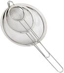 Relaxdays K&uuml;chensieb 3er Set, &empty; 7, 12 & 18 Cm, Mit Griff, Mehl, Puderzucker,