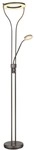 Led Stehlampe Deckenfluter Wohnzimmerlampe Dimmbar Braun Metall H 194 Cm