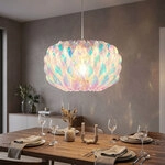 Led H&auml;ngelampe Pendelleuchte Wohnzimmerlampe H&auml;ngeleuchte Chrom Metall H 120...