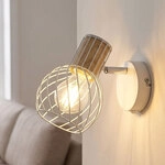Led Wandleuchte Wandlampe Schlafzimmer Schwenkbar Wei&szlig; Metall H 16,5 Cm