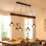 Led Pendelleuchte H&auml;ngelampe Wohnzimmer H&ouml;henverstellbar 4-flammig H 150 Cm