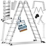 Masko&reg; Mehrzweckleiter Aluminium 6 In 1 - 4 X 5 Sprossen, Silber