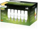 6x Led-lampe E14 R&ouml;hrenform T37 10w = 75w 1055lm 3000k Warmwei&szlig; 200&deg;...