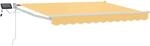 Vidaxl Retractable Awning With Solar And Led Sand 3.5 X 2.5 M