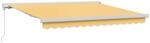 Ausziehbare Markise Sand 500 X 300 Cm Leinen Und Aluminium Vidaxl