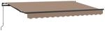 Ausziehbare Markise Taupe 3,5 X 2 M Stoff Vidaxl