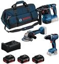 Bosch Kit 0615a500ah (gsb 18v-65 + Gbh 18v-22 + Gws 18v-11 + 2 X 3,0 Ah + Gal