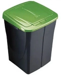 &Ouml;ko-abfallbeh&auml;lter 45l Mit Gr&uuml;nem Deckel, 36 X 36,5 X 51,5 Cm