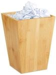2 X Papierkorb Bambus, Eckig, 6 L, Ohne Deckel, F&uuml;r B&uuml;ro, Kinderzimmer, Bad,