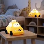 2x Led Kinder Tischleuchte Taxi Akku Schlafzimmerlampe Nachtlicht Dimmbar Touch...