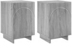 Nachttisch 2 Stk. Sonoma-grau 33,5 X 34,5 X 50 Cm Holzwerkstoff Vidaxl