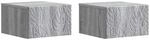 Wandmontierter Beistelltisch 2 Stk. Grau Sonoma Vidaxl