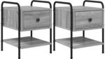 Nachttisch 2 Stk. Grau Sonoma 35 X 36,5 X 47 Cm Holzwerkstoff Vidaxl