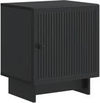 Vidaxl Bedside Cabinet Black 43 X 34.5 X 50 Cm Engineered Wood