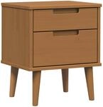 Vidaxl Bedside Cabinet Molde Caramel 40 X 35 X 48 Cm Solid Pine Wood