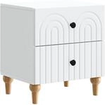 Vidaxl Bedside Cabinet White 43 X 34.5 X 48 Cm Engineered Wood